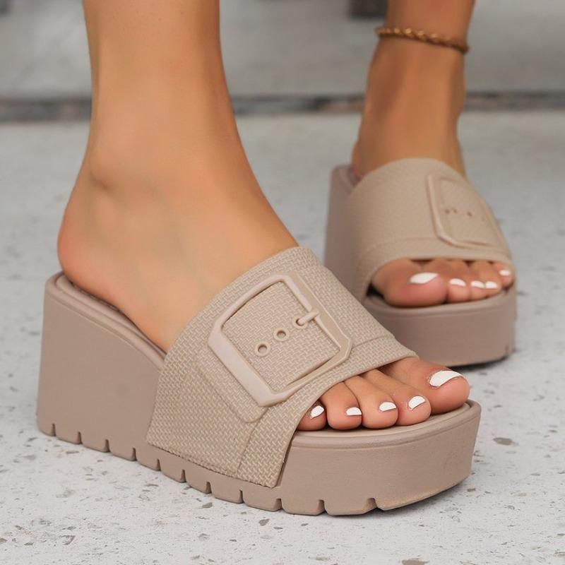 

Fashion 2024 Summer New Arrival Casual Fashion Platform Slippers Comfortable Heightened Flat Heel Open Toe Fashion Sandals 36