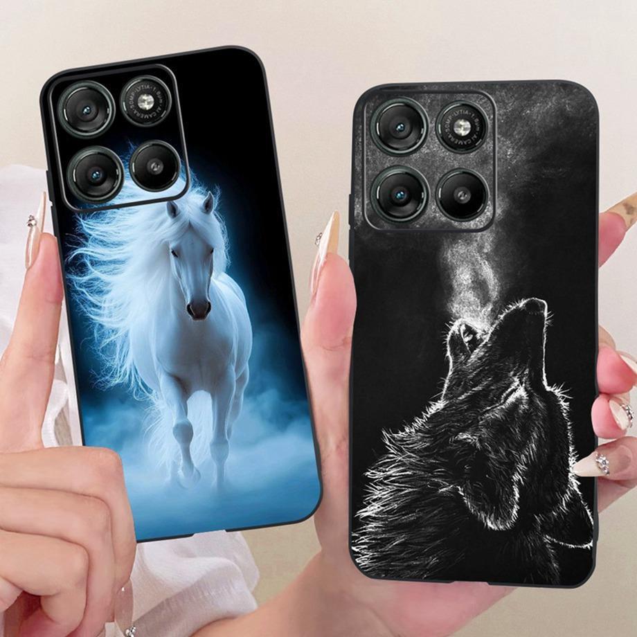 Flower Cartoon Fashion Design Phone Case For Motorola Moto G17 Power G15 Power MotoG17 Funda Soft Black Silicone Back Cover