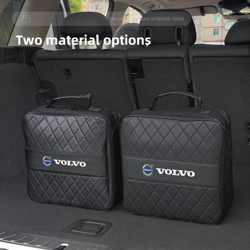 Car Boot Storage Handbag High-capacity Leather Tools Bag For Volvo XC90 V90 V60 XC60 V40 EC40 EX40 S80 S60 S90 C40 XC40 V70 XC70