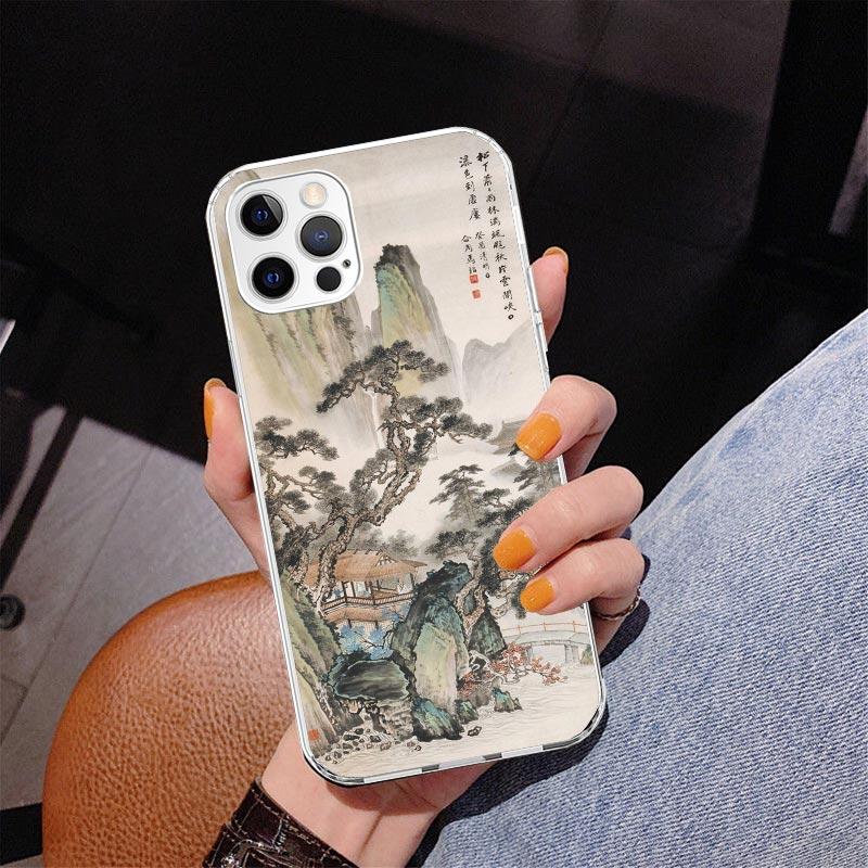 Chinese Style ink Painting Art Phnoe Case for Iphone 17 Air 16 16E 11 12 13 Mini 14 Plus 15 Pro Max 7 8 + SE 2020 Phone Cover Co