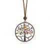 GemChic Women's New Vintage Round Hollow Geometric Tree Beads Pendant Long Necklace Ethnic Fashion Birthday Christmas Jewelry Gift