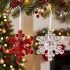 Christmas Acrylic Ornaments: Bow, Snowflake, Teardrop, Star, Rhombus, and Tree Window Decorations