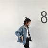 Women Basic Coat Denim Jacket Winter Jeans Jacket Denim Coat Loose Fit Casual Style