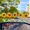 Interior Aesthetic Accessories 5Pcs Wobble Sunflower Car Dashboard Decor, Resin Spring Flower Ornament Cute Office Desk Decorations with Non