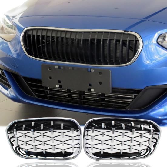 

2 шт. центральная решетка с защитой от царапин, сменная гальваническая передняя решетка 51137371685 51137371686