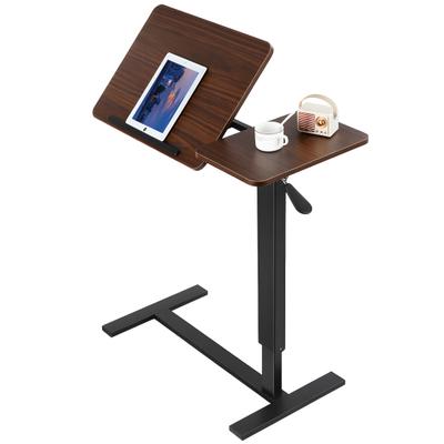 31.5" Mobile Standing Desk with 70-degree Tiltable Desktop, Overbed Bedside Table with Wheels, Height Adjustable Rolling Laptop Desk for Home Office,