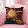 HOT Sun Print Funy Abstract Art Cushion Cover Linen Pillowcase Cover Soft Decor for Sofa Home Room
