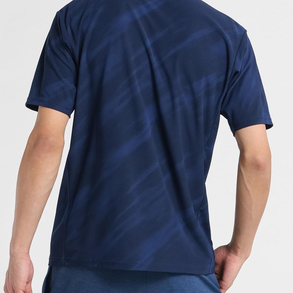 Move Sports Descente SUNSCREEN Mini Pique Polo Short Cooling UV Moisture Quick NV00 Men's Shirt, Sleeve, All-Over Graphic, Function, Stretch,