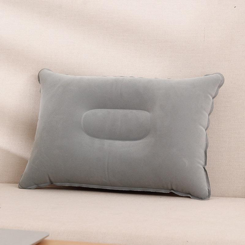 1PC flocking square nap inflatable air pillow, outdoor camping cushion, travel flocking inflatable pillow