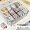 Compartment Flip Box Acrylic Transparent Display Box Card Kpop Photocard Storage Box Photo Card Organizer