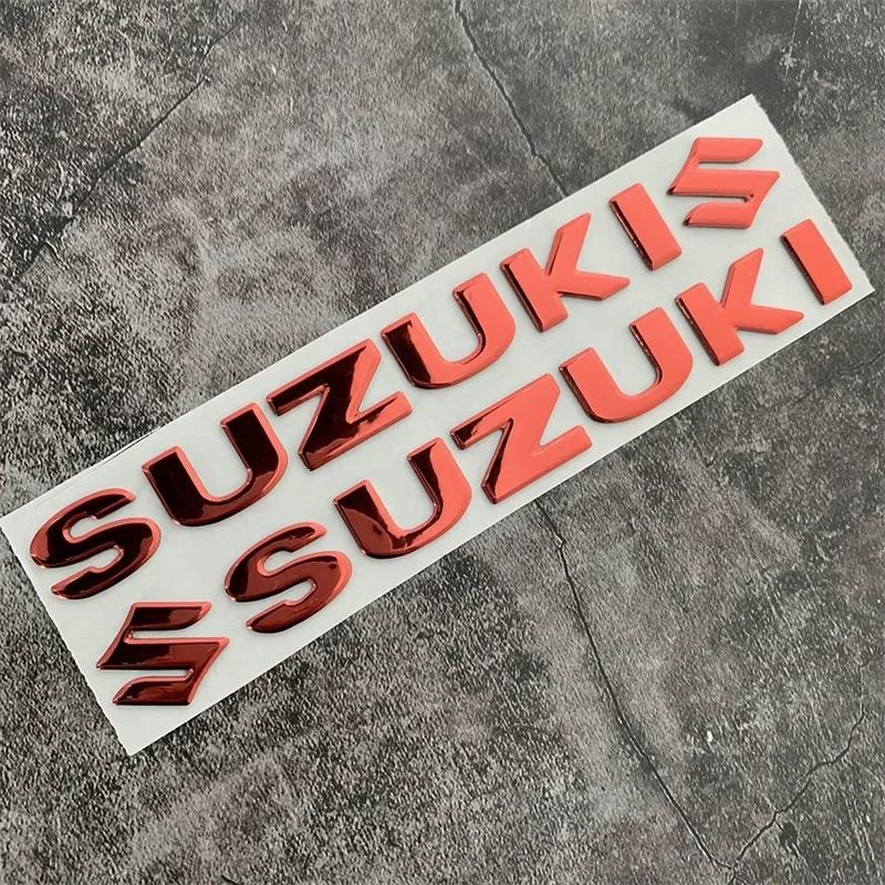 2pcs/set New Motorcycle Sticker 3D PVC for Suzuki Sticker 3D Tank Decal S Logo Gold Emblem Waterproof Decor