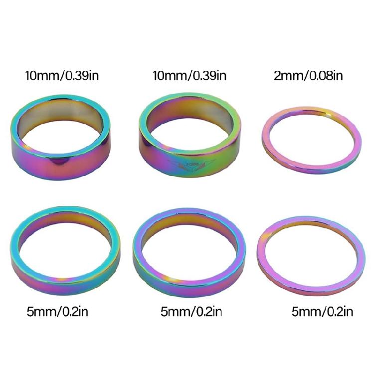 Road Bikes Handlebar Stem Washer Rings Front Fork Bicycles Part Mountain Bicycles Aluminum Alloy Headset Fork Spacers