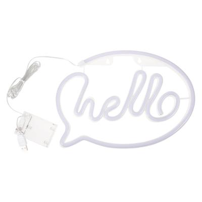 VALICLUD HELLO LED Neon Sign Pink and White Direct from Japan