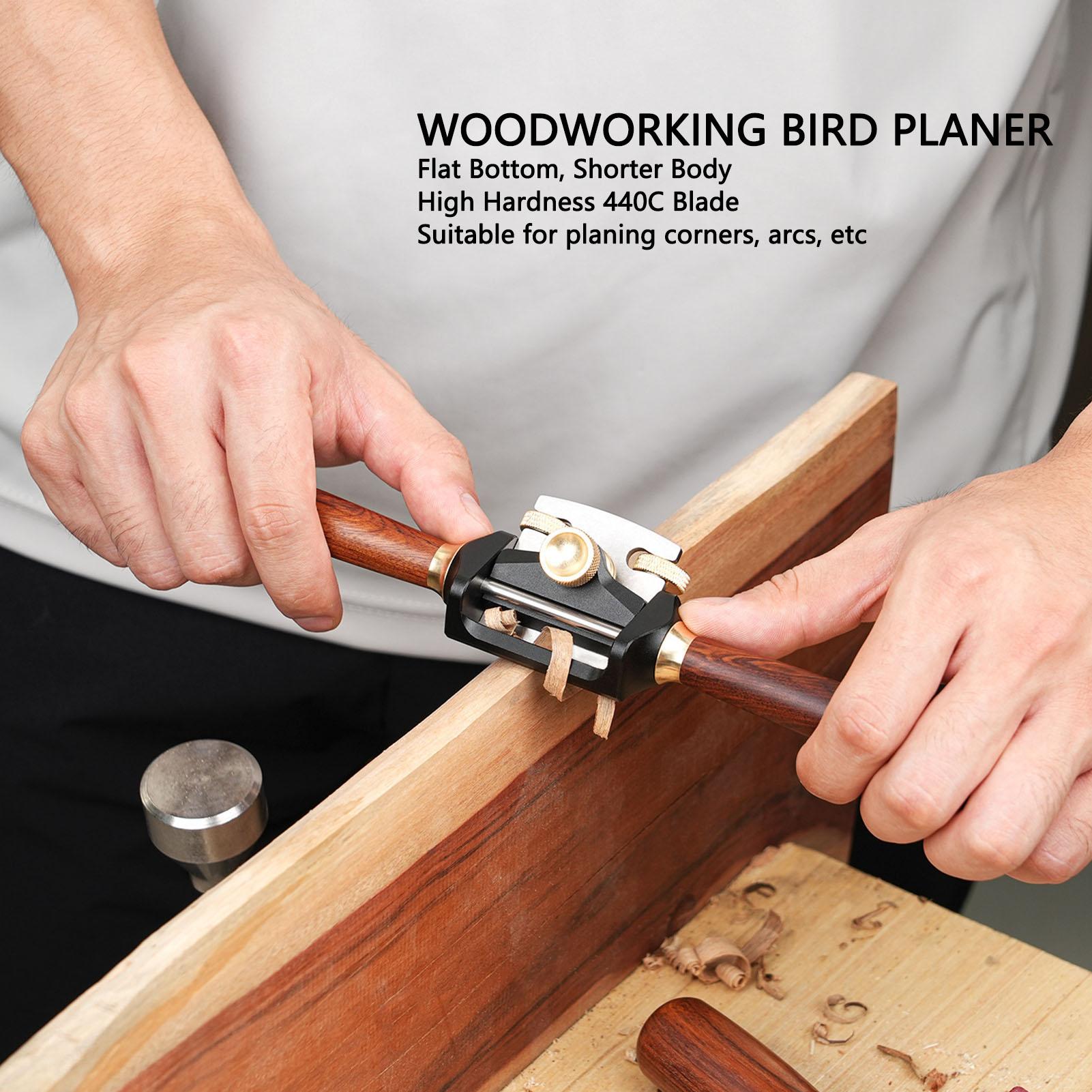 

Adjustable Bird Planer Flat Base Hand Wood Plane Hand Spokeshave for Woodworking Corner Arc Trimming 42mm