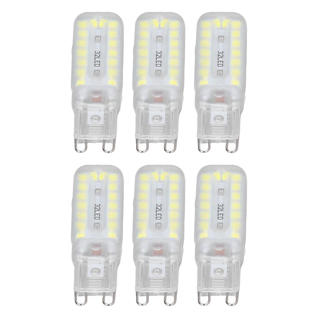 6pcs G9 LED Bulbs 7W Dimmable 360 degrees  Illumination Replacement Light Bulb for Wall Desk Cabinet Lamp