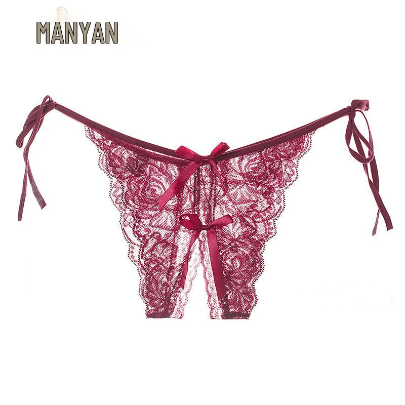 Seductive Japanese Lace Open Crotch Panties Set