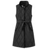 Fashion Winter Women's Vest Faux Fur Collar Thick Warm Sleeveless Jackets Woman Long Coat With Belt