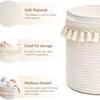Handmade Woven Cotton Rope Storage Basket for Household Items