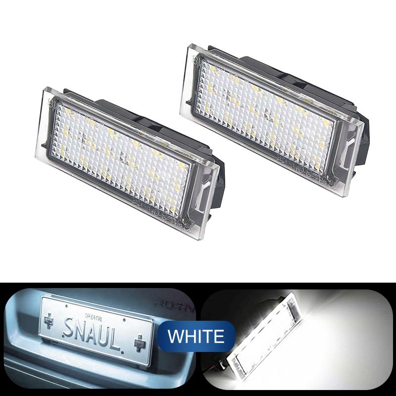 2Pcs For Renault Megane 2 2002-2009 Megane 3 2008-2016 Megane CC 2010-2016 Car Led Number License Plate Light Canbus Error Free белый