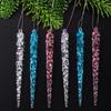 Christmas Decorations: 12 Pieces of Transparent Ice Floes, Acrylic Transparent Ice Cones and Ice Sticks, Christmas Tree Decorations