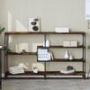 Console Table Smoked Oak 160x32x95 Cm Wood Based Material