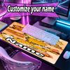 Custom Name Personalized Garfield Pattern Mousepad, Laptop PC Desk Mat, Decorative Desk Mat for Home Keyboard Pad Gift