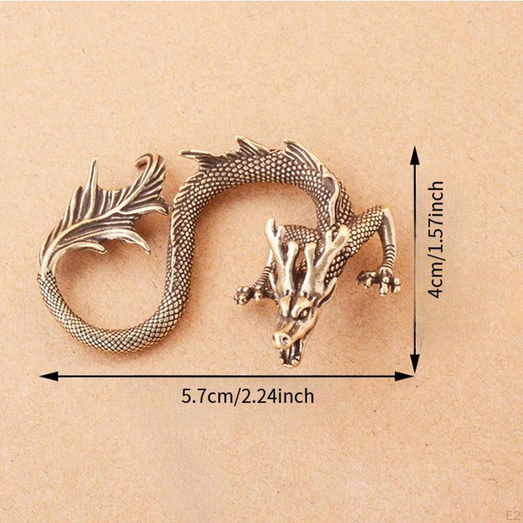Chinese Dragon Statue Made of Metal, Miniature Figurine, Pet for Wardrobe Or Bedroom.
