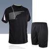 Men's 2025 New Quick Short Sleeve Shorts Set for Men's Leisure Sports Running Fitness T-shirt Shorts Set for Quick Drying
