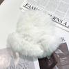 Rabbit Hair White Plush Hat for Women Autumn Winter Warm Ear Protection Woolen Hats Fur Knitted Caps