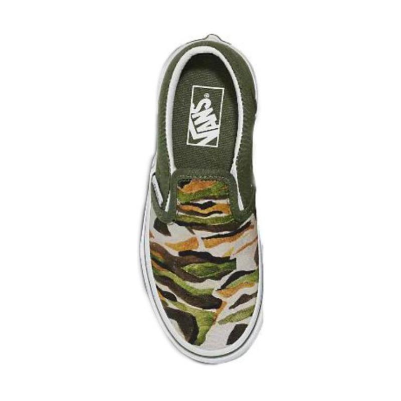 Vans Kids Wear-resistant Low-top Skate Shoes White Green VN0A5KXMBGK