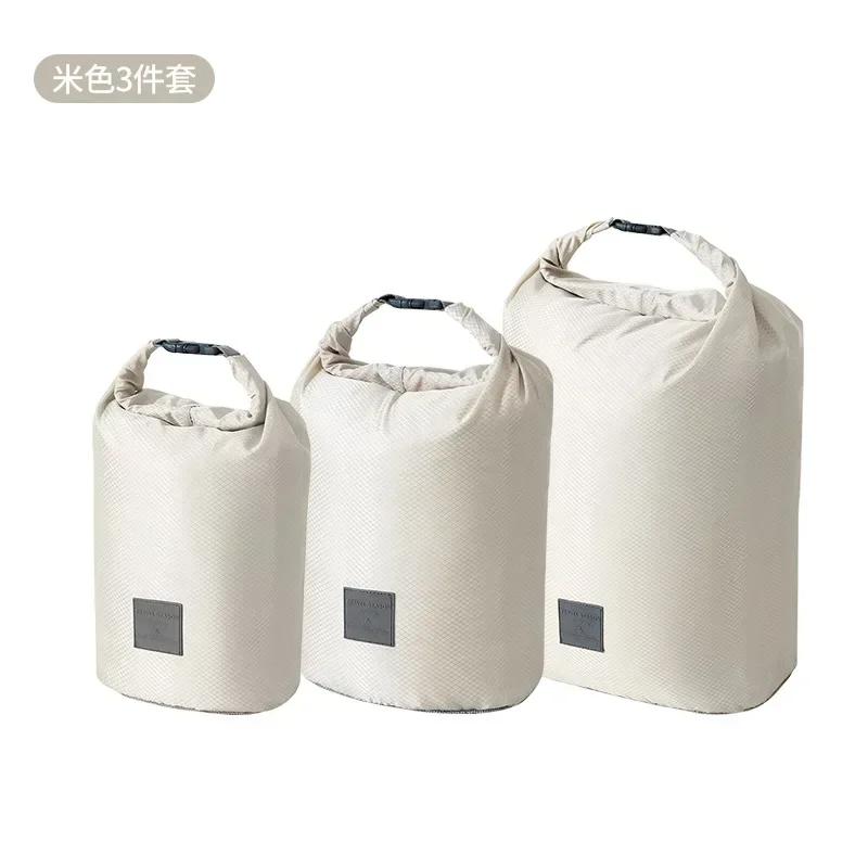 

581C Pack of 3 Ultralight Waterproof Dry Bags for Camping and Hiking Adventures бежевий