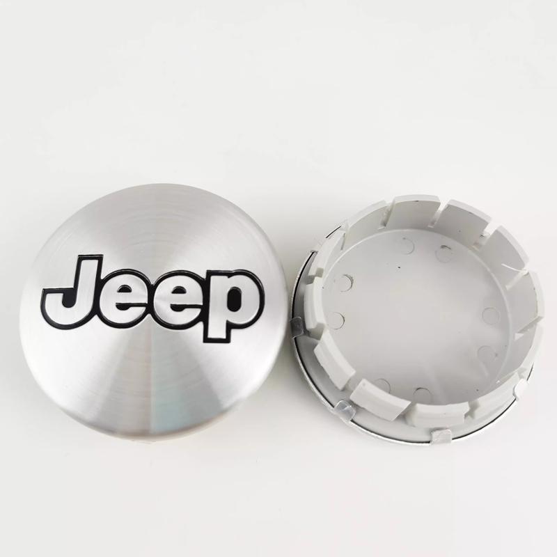 Kopphållare 4 st 63MM/55MM Metall Bilfälgnavkåpa Fälgcentrumkåpa För Jeep Renegade Wagoneer Avenger Recon Wrangler JK Gla