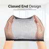 HENRY MARGU Black Mesh Net Synthetic Wig Cap Liner Weaving Cap for Wigs Elastic Hair Net Close End Fishnet Wig Caps Average Size