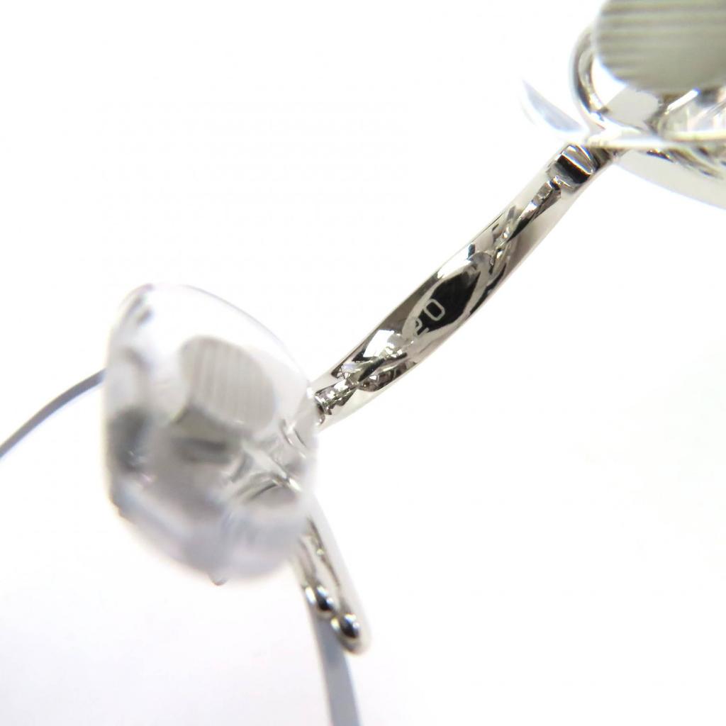 Excellent Cartier Glasses Square Two-Point Rimless Silver Mens Used