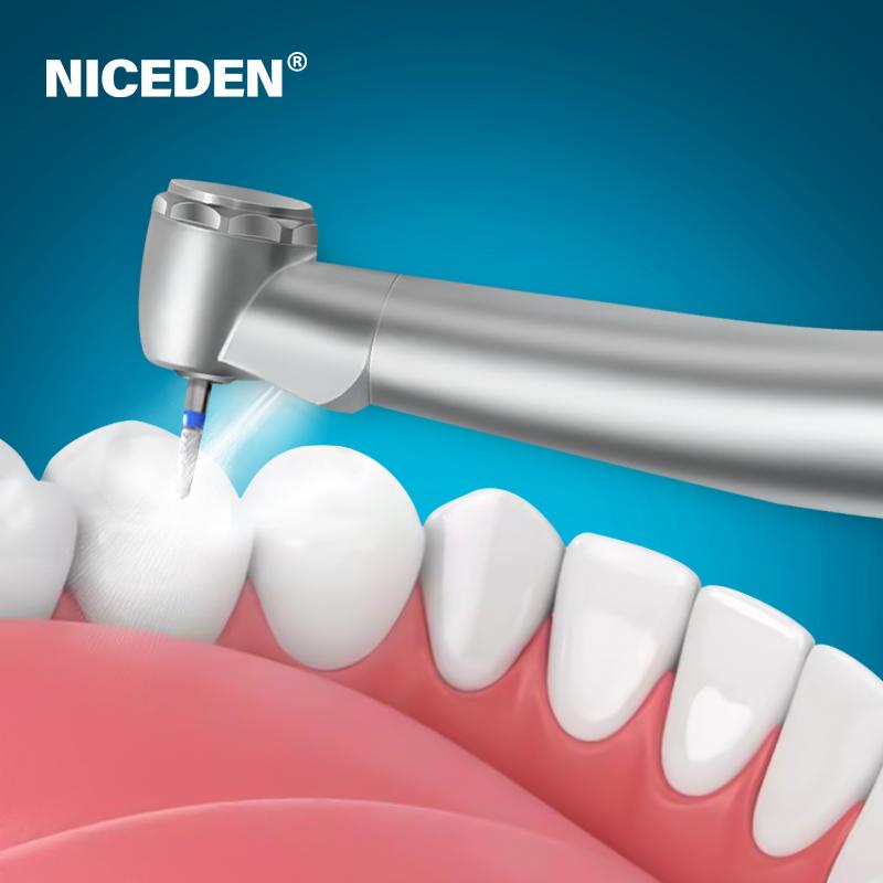 Niceden Kinder Mini Kopf 2 LED Dental High Speed Handstück Luftturbine 2/4 Loch