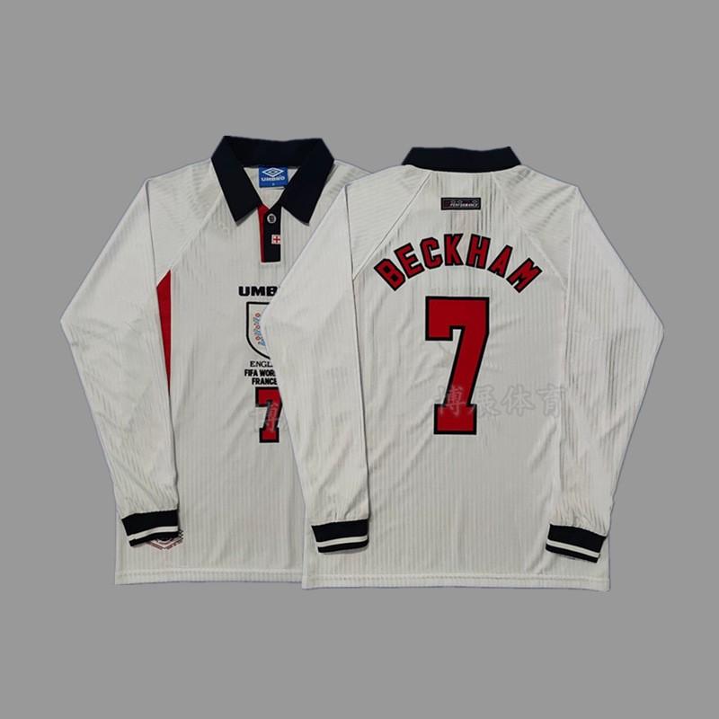 Vintage Long Sleeve Football Jersey Retro Soccer Shirt Men Women Sportswear
