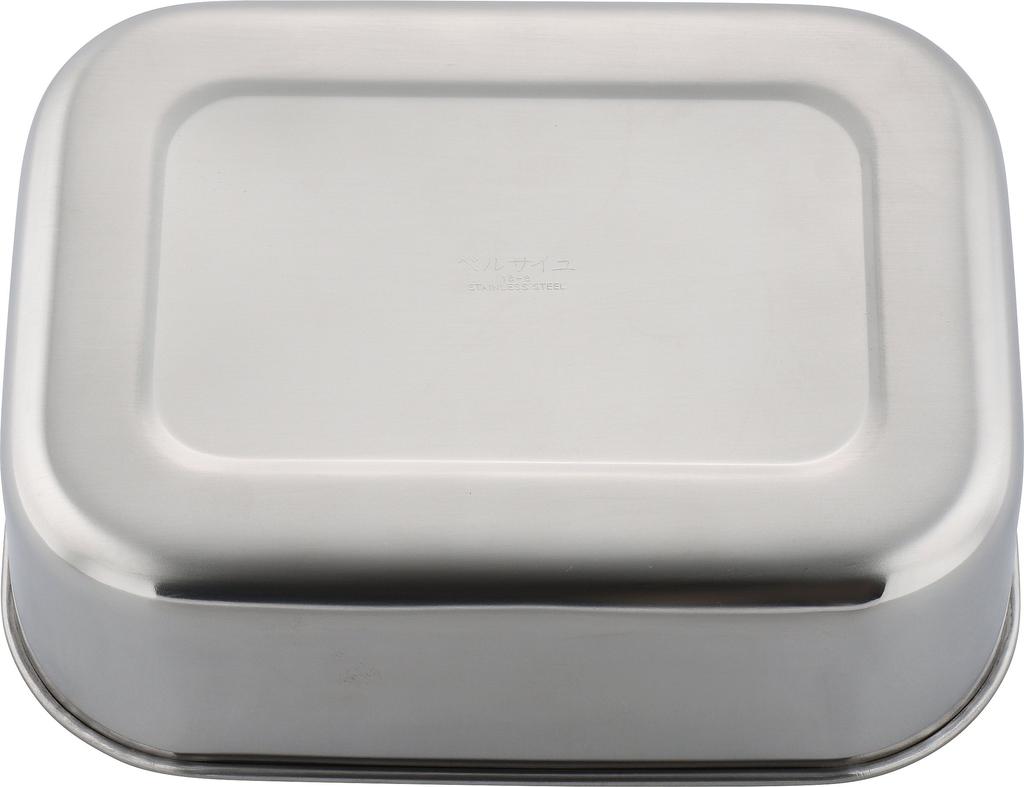 Wahei Freiz Ajido Large Storage Stainless Made in Container, 1.1L, Square, Steel, Japan, AD-739