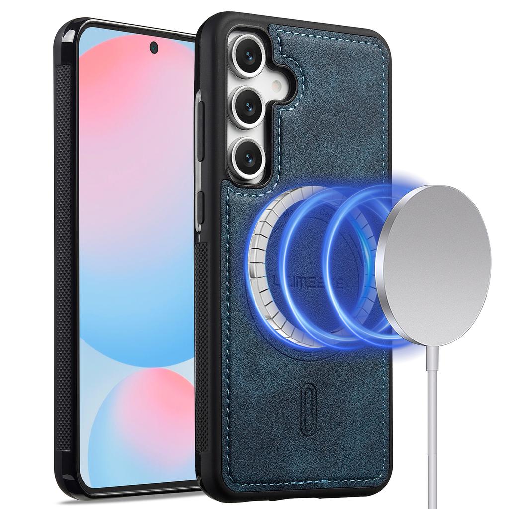 LC.IMEEKE L6 For Samsung Galaxy A35 5G Case PU Leather Coated PC TPU Phone Cover Magnetic Case