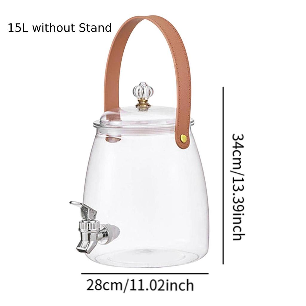 Large Capacity Lemon Beverage Cold Water Kettle Iced Juice Container Summer Beer Dispenser for Home Kitchen Bar Party 3/5/9/15 L