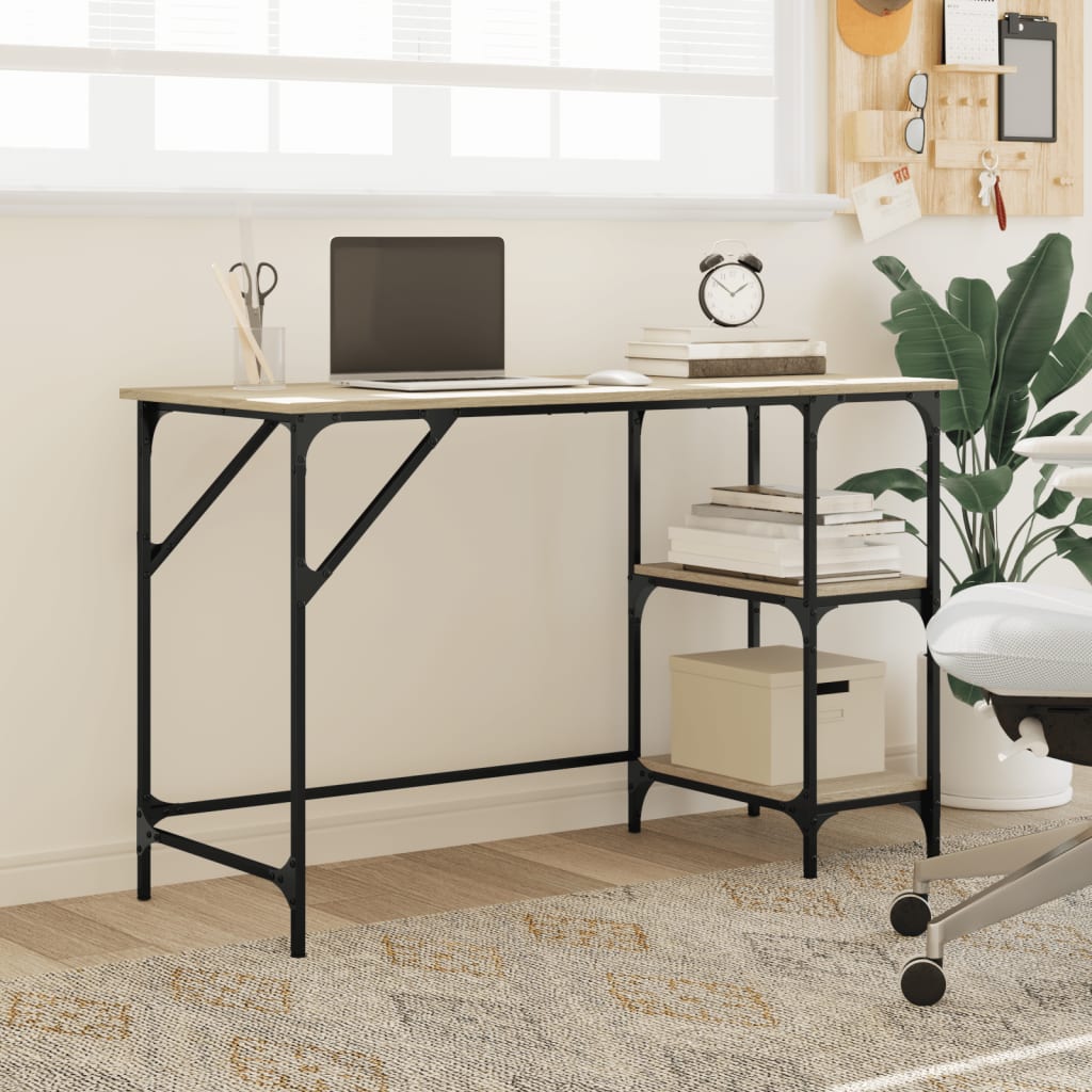 Desk Sonoma Oak 120 x 50 x 75 cm Metal and Particleboard