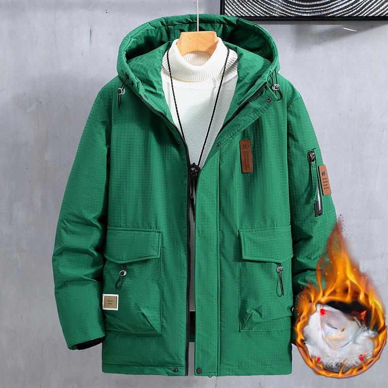 Cargo Down Jacket Men Winter Warm Thick Jackets Plus Size 11XL Men's Puffer Jacket Fashion Casual Winter Coat Male