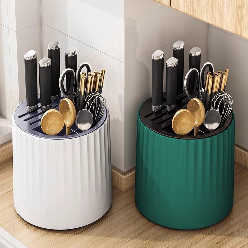 Multi-functional Household Kitchen Rotating Knife Rack Shelf