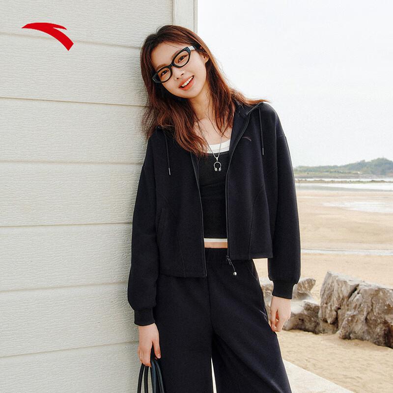 Anta Women s Relaxed Hooded Knit Jacket M