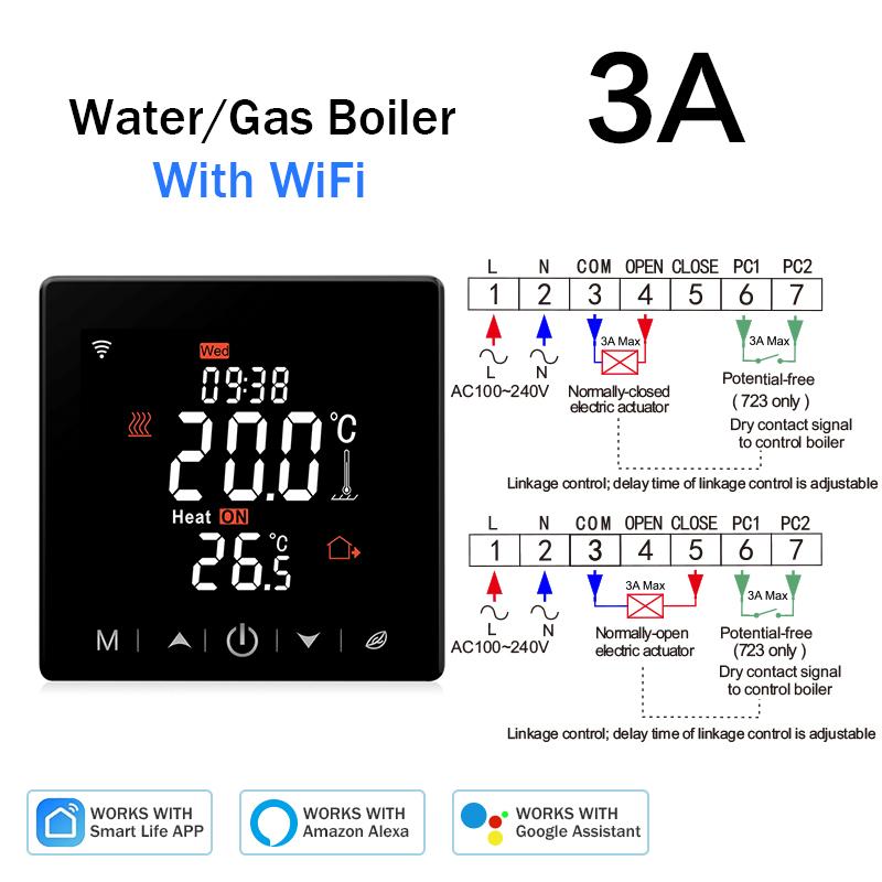 Tuya Smart Home Wifi Heating Thermostat Floor Heating Water Gas Boiler Temperature Thermoregulator Google Home Alexa Alice7