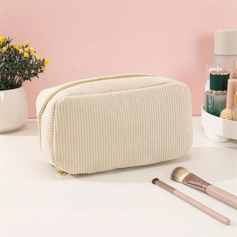 Large Corduroy Pencil Case High Capacity Pen Pouches Travel Makeup Bag Pen Organizers Storage Bag for Student Women Girl