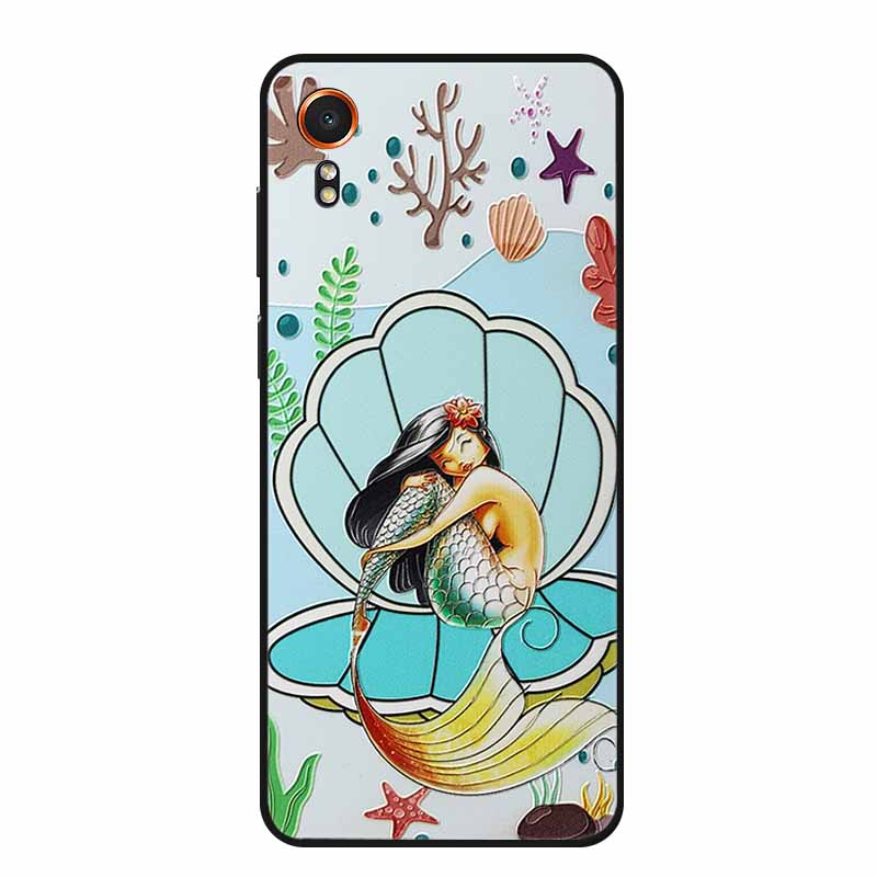 3D Emboss Case For Samsung Galaxy Xcover7 Phone Case Relief Flowers Soft Silicone Back Cover For Samsung Xcover 7 Case Shell Bag