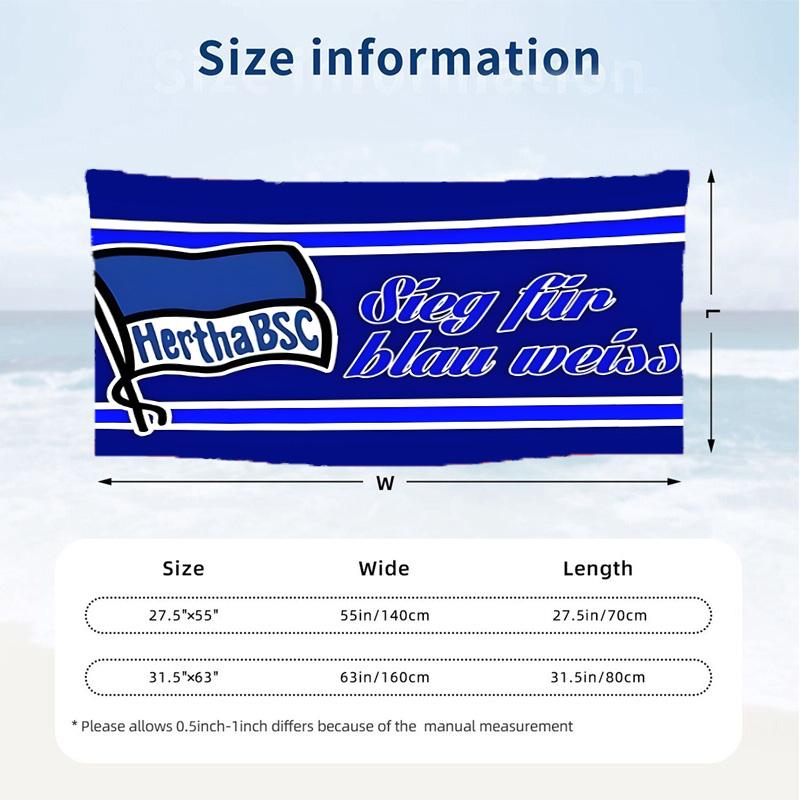 Hertha Berliner Sport Club (19) Theme Beach Towel Sand Resistant Soft And Comfortable Suitable For The Pool Camping Yoga And Diving A Travel