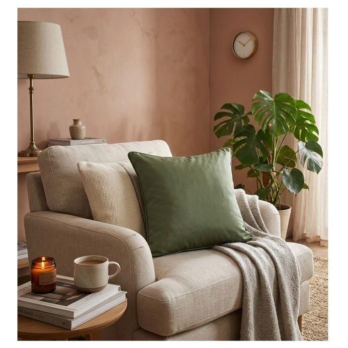 Coussin passepoil 40 x 40 cm Essentiel Kaki