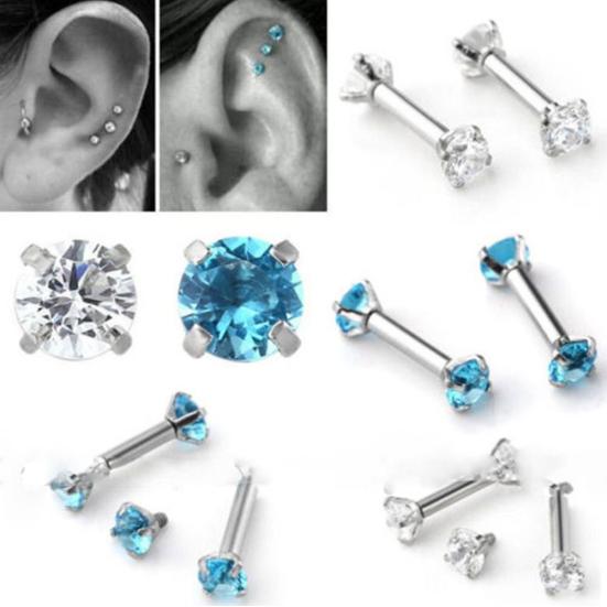 

Женщины штанга уха хряща козелка серьги-гвоздики пирсинг ювелирные изделия