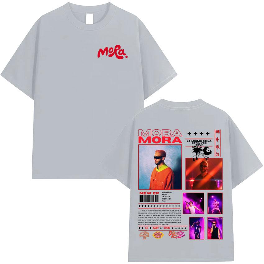 Singer Mora New Album Fashion Graphic T Shirt Mens Women Punk Casual Hip Hop Tshirts Summer Aesthetic Oversized Comfort Tshirt
